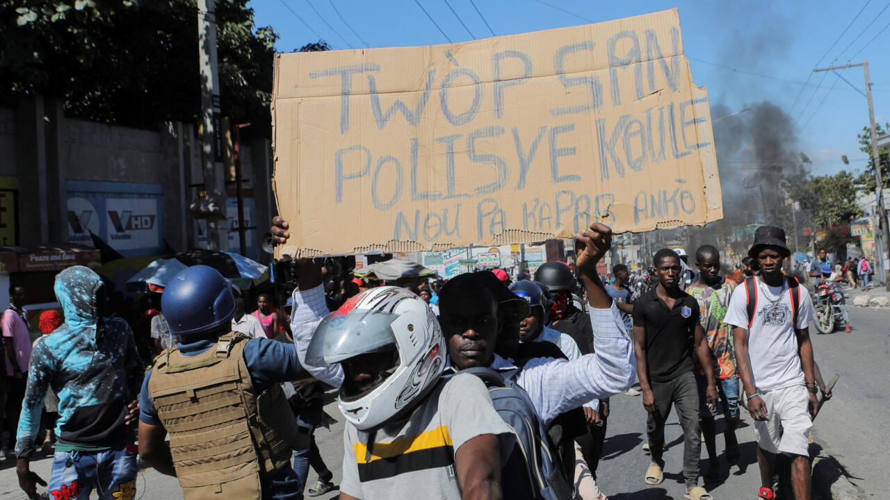 Haitian Police Protests